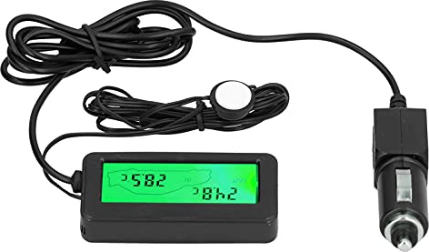 Alvinlite Mini thermomètre thermomètre numérique Compteur de température de Voiture pour Voiture intérieur extérieur(Vert)