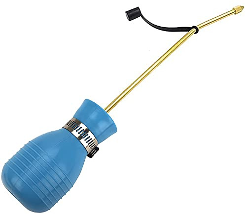 SI FANG Pulvérisateur à Poudre Antiparasitaire - Grand Distributeur de Poudre en Forme de Diatomée - Long Tube en Cuivre - Applicateur de Pesticides - Pour le les coins (bleu)