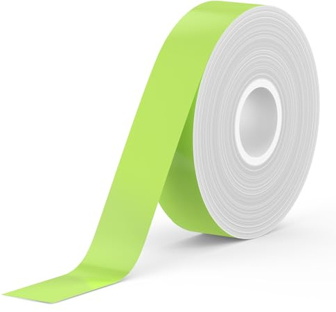 SUPVAN KATASYMBOL E10/E11/E16 Självhäftande Termiska Multifunktionella Adressetiketter För Kök, 15 mm X 6 m, Svart På Grön