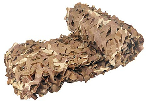 Mdurian Red de Camuflaje Poliéster Oxford para Sombrilla Cámping Caza Decoración Abrigo Sombra de la Tienda Desierto 4m x 4m