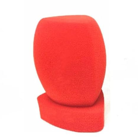 TV Mikrofon Windschutzscheibe Interview Mic Handheld Windshield large Microphone Cover Customized Microphone Sponge For TV Stations Reporters Interview(Red)