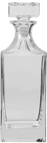 Wine Decanter 900ml Lead Free Red Wine Carafe Port Jug Aerator Pourer with Flat Stopper Housewarming Wedding Anniversary Glassware Gift