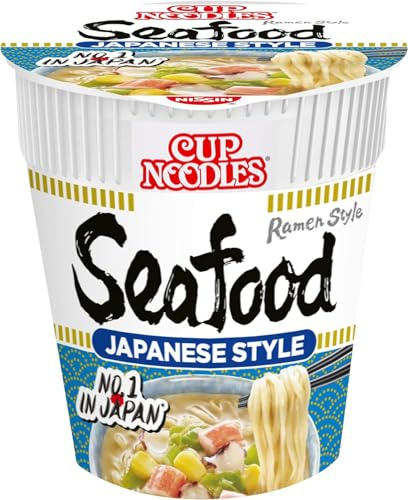 NISSIN Kaisen Seafood Flavoured Instant Noodles, 75 g Pot (8-Pack) | Quick & Easy Meal, Low Fat, Vegetarian Friendly, Authentic Seafood Flavour, Perfect for On-the-Go, Quick Snack