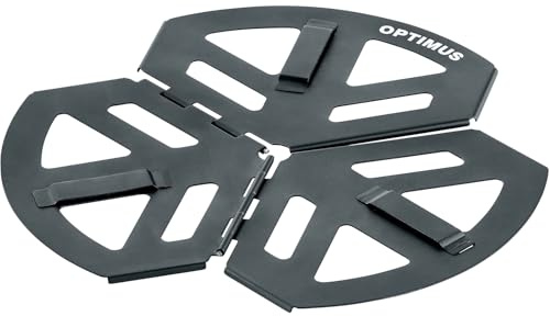 Soporte para Estufa Optimus – Base para Estufa en Terreno Blando | Base Estable para Nova, Polaris y Vega | Placa de Aluminio para Nieve, Arena y Grava | Ø 210 mm, 57 g
