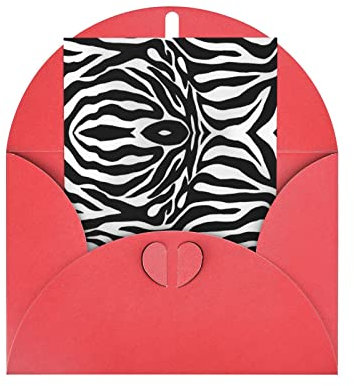 Grußkarte mit Zebra-Druck, Jahrestagskarte, Dankeskarte, Urlaubskarte, Hochzeitskarte, Freundschaftskarte, Party-Einladungskarte