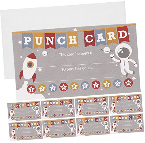 Ciieeo 100 Stück Belohnungskarten 5x9cm Lochkarten Aus Beschichtetem Papier Kindgerechte Cartoon Ermutigungskarten Für Schule Und Büro