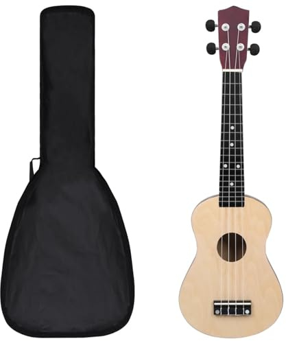 Sopran-Ukulele-Set mit Tasche für Kinder Helles Holz 23, TANZEM Kindergitarre, Ukulele Kinder, Gitarre Kinder, Ukulele Lernen, Konzert Ukulele