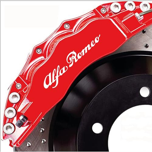 Aufkleber kompatibel mit Alfa Romeo für Bremssattel Giulietta Giulia Mito Stelvio 159 156 (weiß)