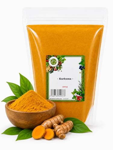 K T 500 g Kurkuma Pulver Curcuma Kurkumin Gelbwurz gemahlen 1 A Qualität