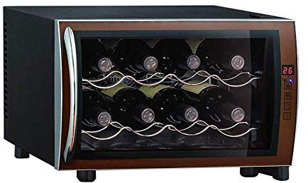 SmPinnaA Cave À Vin sur Pied, Réfrigérateur À Vin Jusqu'À 8 Bouteilles, 11-18°C, Cave À Vin avec Porte Vitrée
