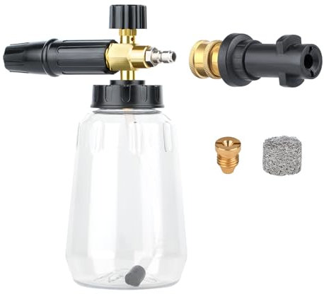 YAOBLUESEA Spruzzatore della schiuma del cannone dell'autolavaggio Per Kärcher K Series K2 K3 K4 K5 K6 K7 ad alta pressione Washer Snow Foam Lance con manopola regolabile & ugello della schiuma