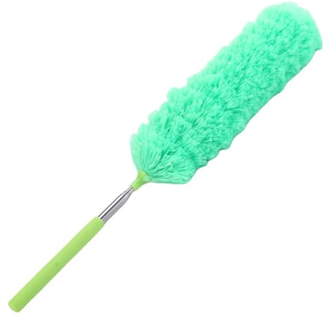 VENCENTE Telescoping Duster, Flexible Dust Cleaning Tool, Cobweb Duster with Telescoping Pole, Retractable Dust Brush Cleaner, Spider Web Brush & Ceiling Duster for Ceiling Fan, Furni
