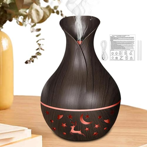 Aromatherapy Diffuser - 200ml Small Vase Fragrance Humidifier | 2W Aromatherapy Mist Diffusers | Fragrance Humidifier With Colored LED Lighting | Aromatherapy Diffuser Air Freshener | Mist Diffusers