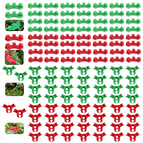 Vidsmow 120 PCS Pflanzenbieger, Plant Training Biege Clips, Pflanzenclips Klein für LST Training, 90 Grad Low Stress Training Clips, Pflanzen Bieger für Tomaten, lst Haken für Pflanzenbieger Cannabis