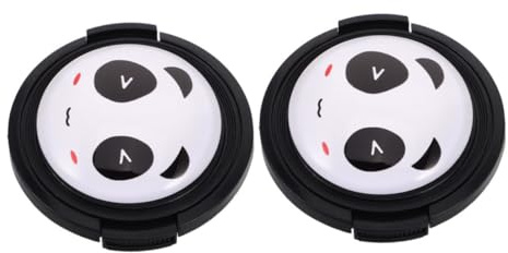 POPETPOP 2 Stück 52mm Objektivdeckel Mit Panda Muster Universell Für Kameraobjektive Strukturierte Klemmöffnung Staub Und Kratzschutz Für Fotoaufnahmen