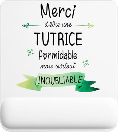 Planetee Tapis de Souris Merci Tutrice Inoubliable Femme | Accessoire Bureau Ergonomique - Idéal pour Anniversaire, Collègue, Secret Santa Noël, Fête des Pères et Fête des Mères