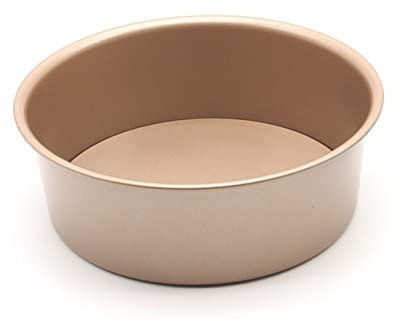 FUNOMOCYA molde para pasteles cacerola estaño aluminio Hornada bosque para pastel con tapa no moldes para pasteles pequeño pastel de pan de acero bandeja de resorte a prueba de fugas Dorado