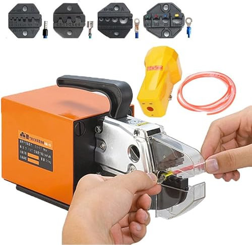 Pneumatic Crimping Tool, with 4 Die Sets and Pedal Crimping, Output: 1.3 Tons, Air Pressure Range: 0.6~0.8mpa, Up to 16 Mm² Pneumatic Crimping Tool, for Various Terminals