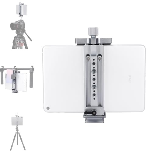 NICEYRIG Arca Swiss iPad Tripod Mount with Cold Shoe for Multi-size Tablets | IPad Mini 7.9/9.7/10.5/ IPad Pro 12.9/Mate Pad/MediaPad pro M6/MediaPad M5/Mediapad T5