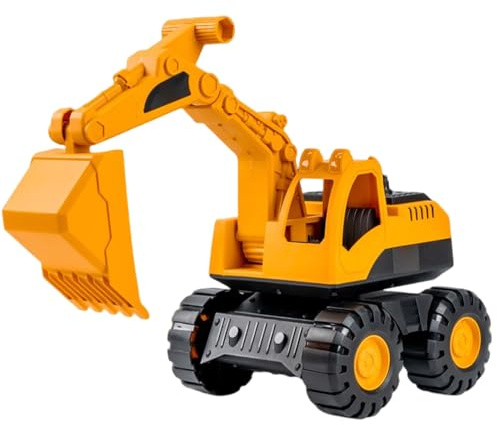 Excavator Toy - Construction Sand Toys | Tractor Bulldozer Diecast Vehicle | 8.07 6.69 3.93 Inches | Outdoor Sandbox Car Toys | Tough Rigs Excavator | Birthday Gift For Old Toddler Boy Kid Child