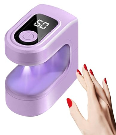 Luce UV per unghie in gel LED ricaricabili unghie con 2 modalità timer | Lampada a mano per gel acrilico Per Manicure Pedicure Salone Casa Ragazze Donne Pratica Viaggio