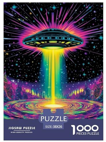Soucoupe Volante Puzzle 1000 Pièces Adultes intéressant Puzzles 1000 Pièces Jeu De Team Building Décor À La Maison 38x26cm/1000pcs