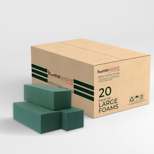 20 Pack Large Wet Floral Foam Block 23 x 11 x 7cm | Florist Foam Bricks for Fresh Flowers | Versatile Flower Foam for Weddings, Birthdays, Parties, Table Displays & Elegant Home Décor