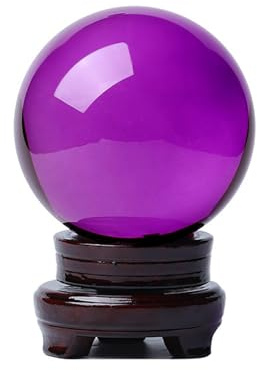 TYSTABPC Clear Crystal Ball Magic Crystal Sphere with Stand Base,for Decorative Ball, Photography, Gazing Divination or Feng Shui, and Fortune Telling Ball,120mm
