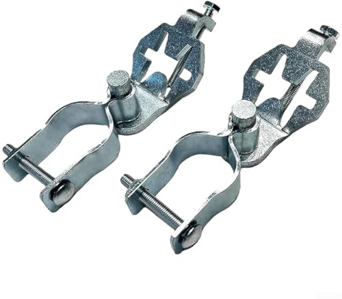 Kit de bisagra en T resistente de acero galvanizado de 1-5/8 pulgadas para puerta de entrada de valla de eslabones de cadena, incluye 2 bisagras y 2 abrazaderas con tornillos, construcción soldada