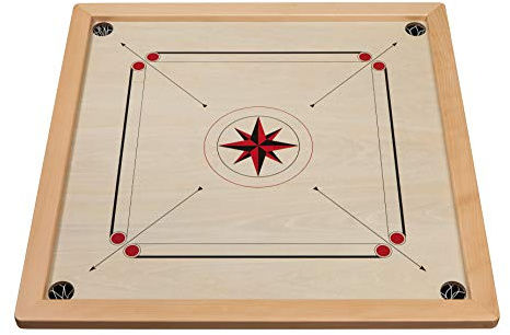 Philos 8205 - Carrom, 82 x 82 cm, Geschicklichkeitsspiel, inklusive Striker und Spielsteine