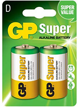 GP Alkaline Batterie (D, Mono, LR 20, 1,5V), 2 Stück ( 1er Pack)