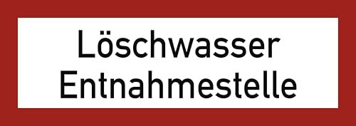 Schild Löschwasser Entnahmestelle gemäß DIN 4066, Alu 10,5 x 29,7 cm (Brandschutzschild, Hinweisschild) wetterfest