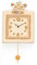 THUN - Reloj de Pared de péndulo Decorado con Flores y pájaros - Decorado a Mano - Línea Country - Cerámica - 20 x 27,5 cm