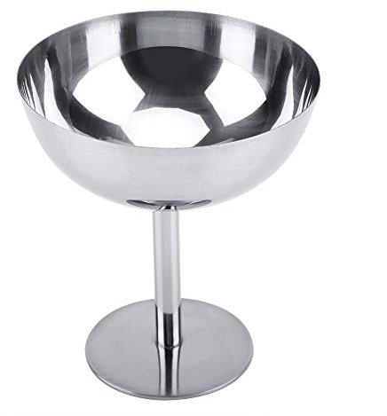 Aigend Tazas de Helado de Acero Inoxidable Recipiente de Postre Multiusos Tazones de Helado para Ensalada Pudín de Frutas (Alto)
