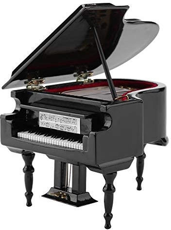Hztyyier con Panca Kit Modello Mini Pianoforte da 3,9 * 3,5 * 1,8 Pollici Decorazione di Arti Fai-da-teModello di Pianoforte in Legno Ornaments