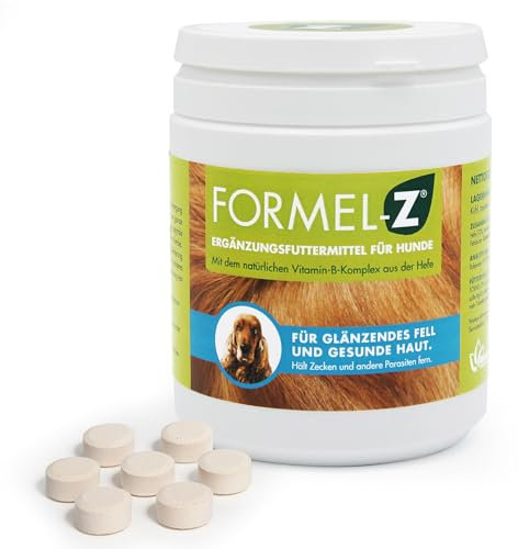 FORMEL-Z® Haut- & Fellpflege Hautschutz Hund | Studien-geprüft | Ohne Chemie | 365 Tabletten | Von Experten entwickelt | Mit natürlichem Vitamin-B-Komplex | Besondere Akzeptanz
