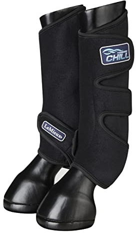 LeMieux Tendon Chill Therapy Horse Boots - Protective Gear and Training Equipment - Equine Boots, Wraps & Accessories (Black/One Size)