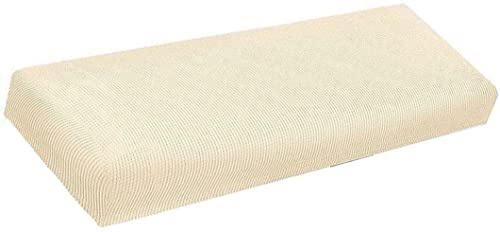 Sofabezug für Esszimmer: 5 Größen Sofabezug Kissen Stretch Waschbar Esstisch Gepolsterter Beschützer Bank Seat Protector Abdeckung Rechteck Stuhl Schonbezug (Color : Beige, Size : 160-180cm)