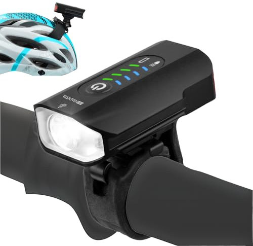 GADISTA France, Lumiere Velo Avant et feu Arriere Velo intégré 2en1, Lampe Velo LED puissantes Rechargeable USB, Eclairage Velo a LED Puissant, Accessoire Velo, Accessoire Trottinette Electrique