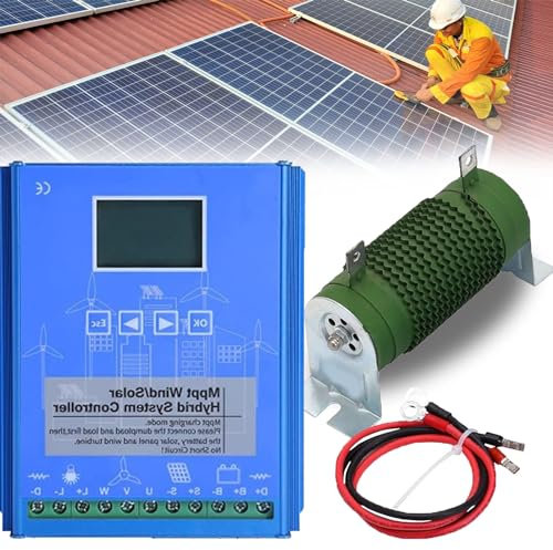 Contrôleur de Charge Hybride Solaire Intelligent pour éolienne, MPPT 12 V/24 V/48 V, Régulateur Automatique de Panneau Solaire pour Chargeur de Générateur D'éolienne,12V/12000W