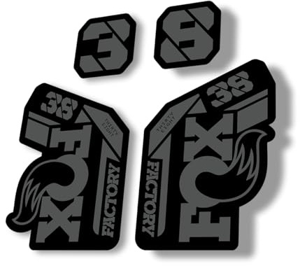 Gabel-Ersatzaufkleber, kompatibel mit Fox 38 Serie 2021, Grau (matt)