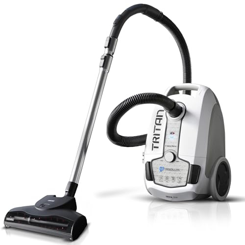 Prolux Tritan Bagged Canister Vacuum Cleaner with HEPA Filter, 5 Speed Motor, Quiet Vacuum for Pet Hair, Best Vacuum for Carpet and Hardwood Floors