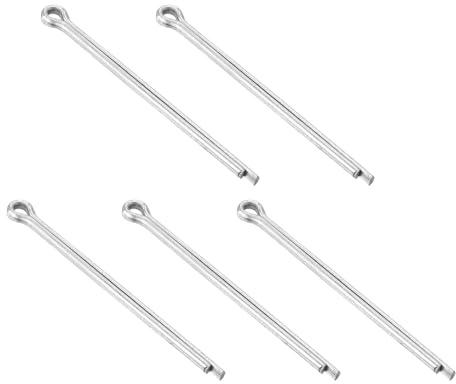 sourcing map Splinte aus verzinktem Karbonstahl, 6 mm x 100 mm, Splinte, Splinte, Splinte, für Haushaltsgeräte, Sportgeräte, Automechaniker-Reparatur, 5 Stück