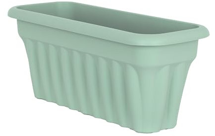 Muddy Hands 60cm Long Green Trough Plant Pot Large Plastic Planter Outdoor Garden Vegetable Herb Flower Box