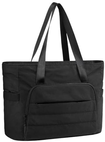 Dokeno Bolso Mujer, Bolsa de mano para mujer, Bolsa de Viaje Mujer Bolsa Deporte, Bolsa de Hombro Grande con Cremallera y Bolsillos para Viajes, Playa, Gimnasio, Trabajo y Escuela