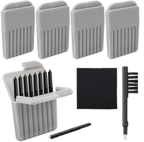 Erzekrim Hörgerätefilter/Cerumenfilter, 5er Set (40 Stück), Extrem starker Schutz, inkl. Reinigungsbürste und -tuch, für Widex, Phonak, Resound (A)