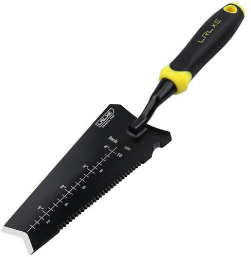 Gardening Shovel Tool,Heavy Duty Stainless Steel Garden Transplant Shovel,Root Cutter,All-Purpose Small Hand Shovel with Serrated Edge for Digging and Transplanting