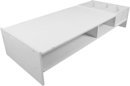 POPETPOP Rialzo Per Monitor Del Computer Rialzo Per Monitor Per Scrivania Portatile Scaffale Scrivania Cassetto Salvaspazio Display Tastiera Ergonomico