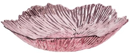 Sharplace Decorative Fruit Bowl Petal Shape Snacks Fruit Basket Holder Bowl Desk Plate Serving Tray Fruits Serving Plate Table Countertop Display Holder for Entry Table Kitchen Counter Room, Pink