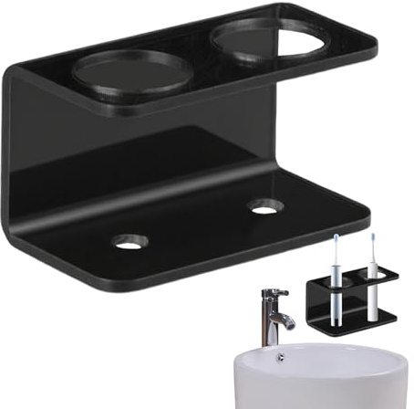 Organizador Porta Cepillos De Dientes para Baño | Soporte Eléctrico De Pared con Montaje Fácil para Cepillo,Organizador Acrílico, Estante Adhesivo para Toda La Familia